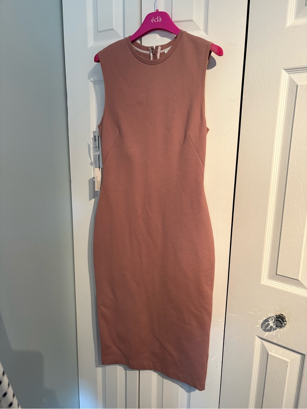 Babaton Sleeveless Sheath Dress in Dusty Rose
